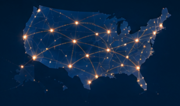 Illustrative United States connection map supplied by All Services USA Solutions